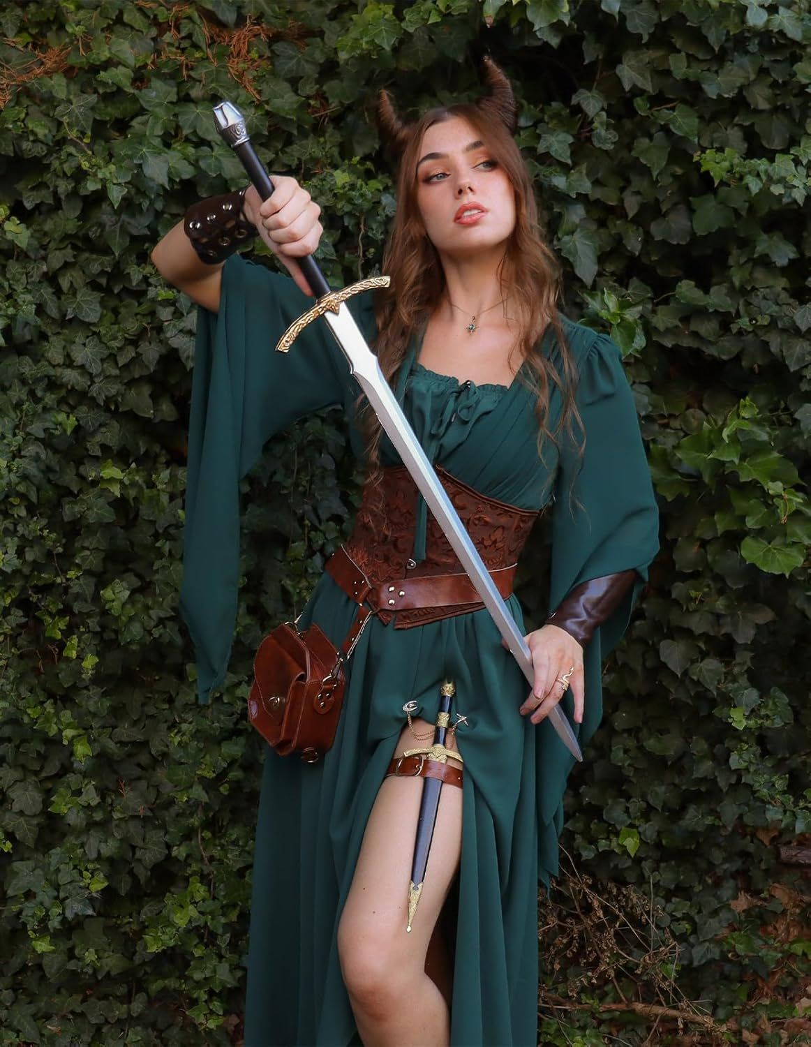 Scarlet Darkness Corset Belt for Women Fishbone Wide Waist Corset Pirate Belt image number 4