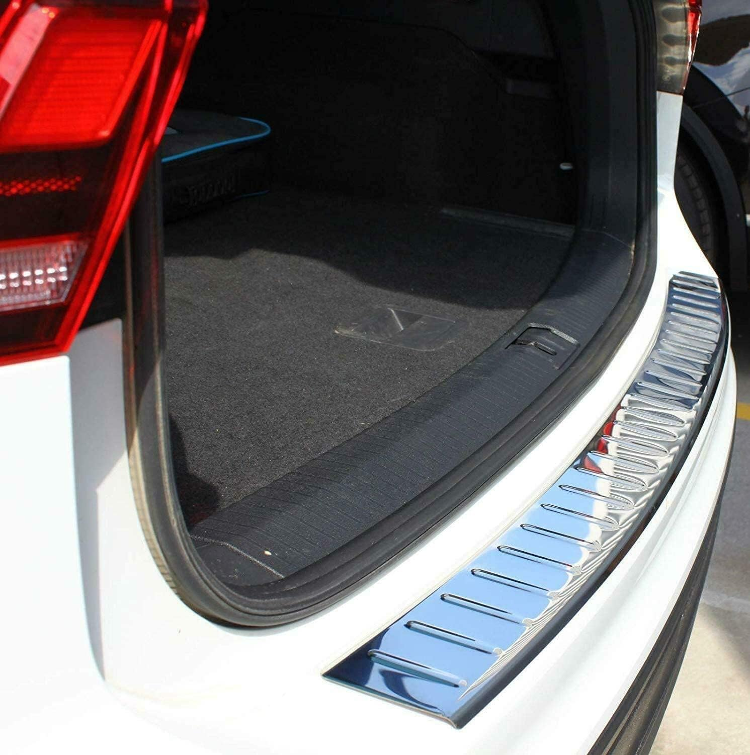 For VW TIGUAN II/ALLSPACE II Stainless Steel CHROME Rear Bumper Protector Sill Scratch Guard Cover (2016+)