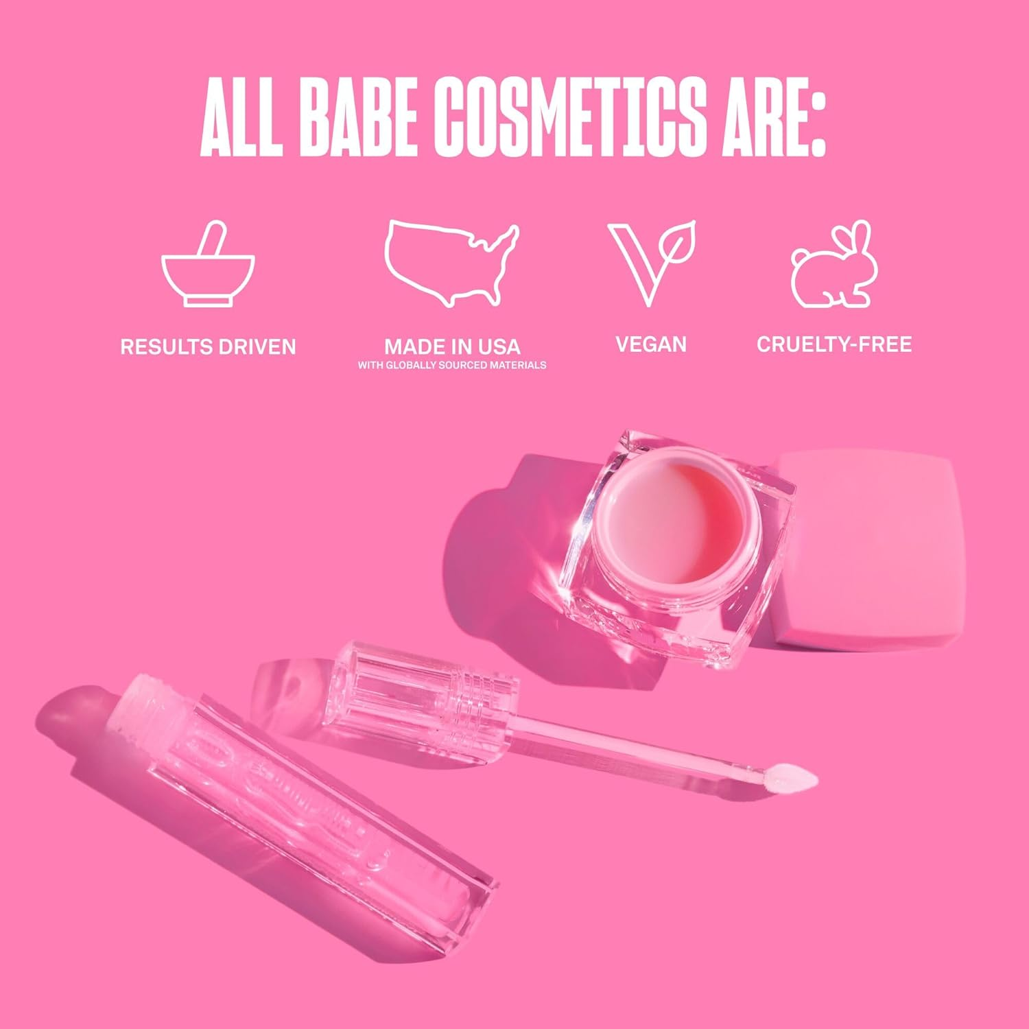 Babe Original Babe Glow Lip Mak Fragrance-Free Lip Sleeping Mask for Softer Lips, Hyaluronic Acid & Antioxidant Infused for Smoother, Moisturized Lips, Unscented, Cruelty-Free