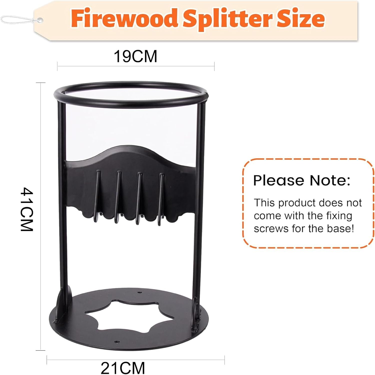 Outdoor Steel Log Firewood Splitter Set with Hammer Manual Wood Splitting Cutter Kindling Cutting Fireplace BBQ Camping Tool image number 5