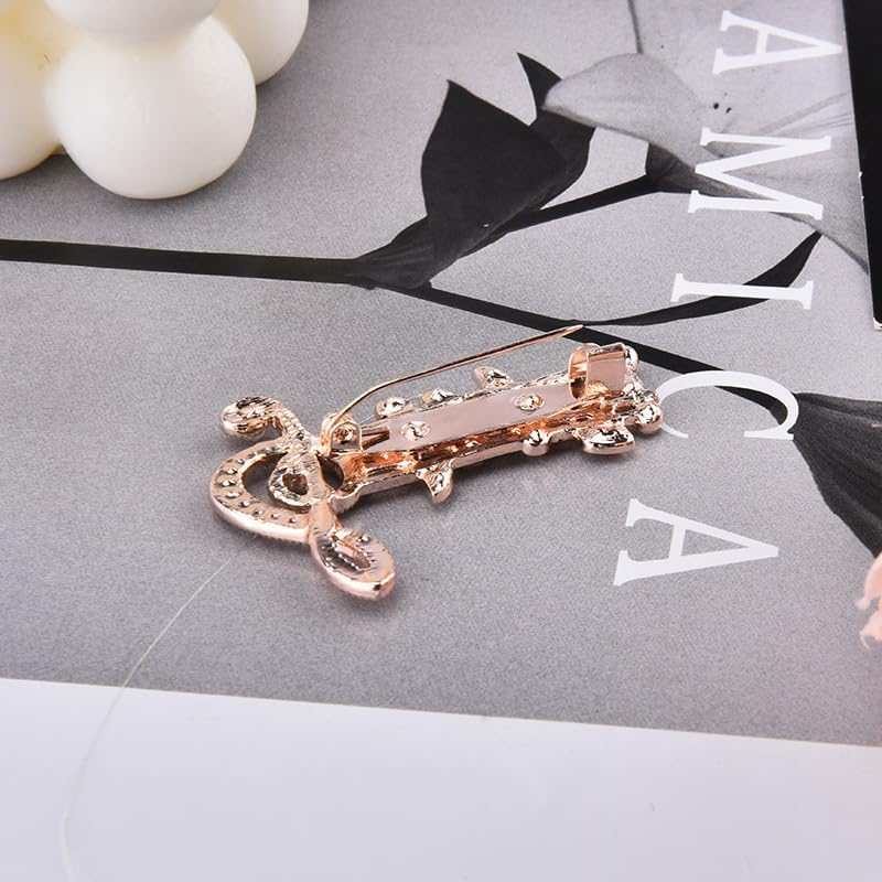 Rhinestone Music Note Brooch Pin for Women Gold Music Clef Brooches for Music Lovers Student Teachers Graduation Musical Themed Gift Pianist Singer Musician Christmas Birthday Gifts image number 3