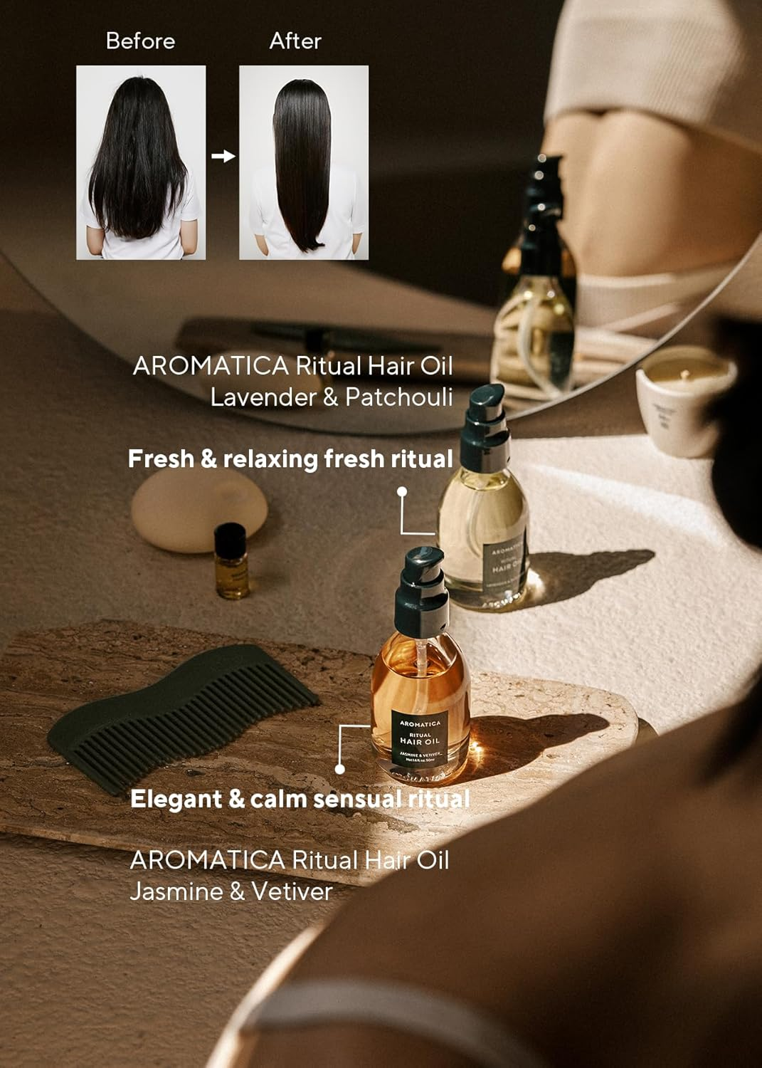 AROMATICA - Ritual Hair Oil Jasmine & Vetiver 50Ml