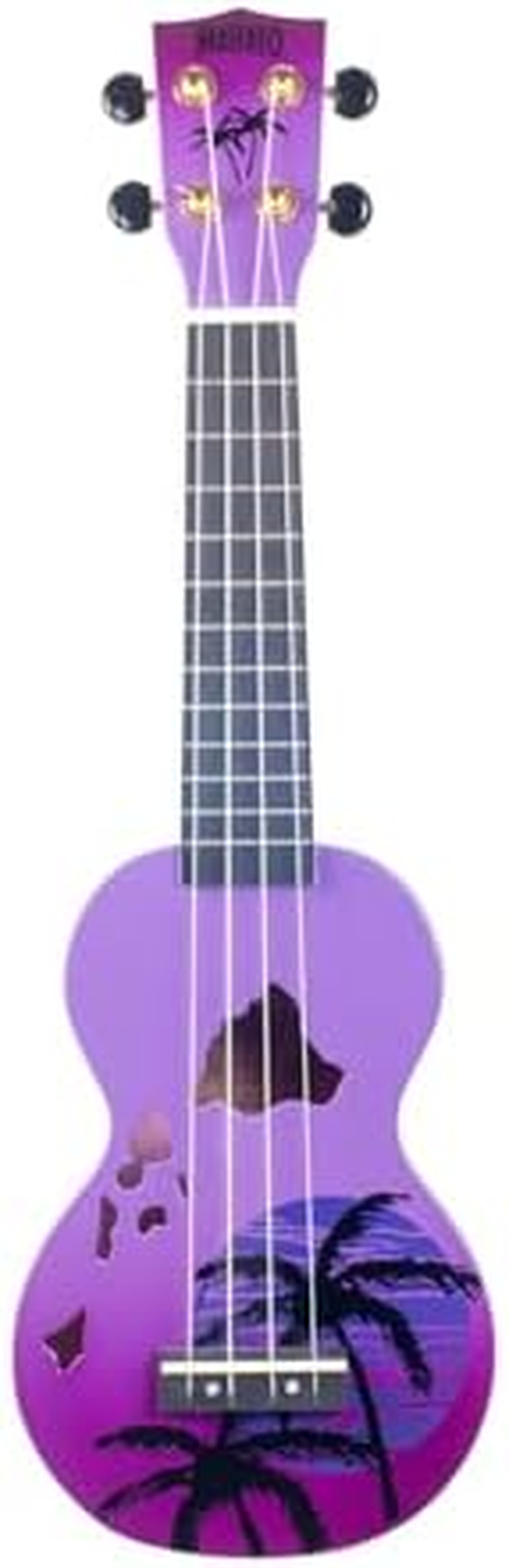 Mahalo Ukuleles Mahalo Designer Series Ukulele, Right Handed, Purple Burst, Soprano (MD1HB Ppb) - Blue Burst image number 2
