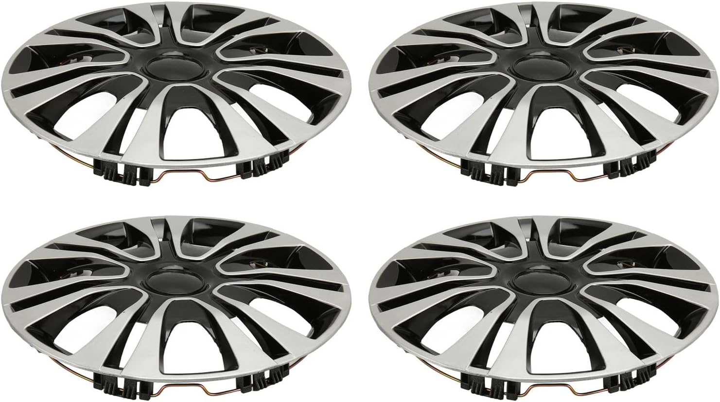 Wheel Hub Cap, Stylish Snap on 4PCS 15In Wheel Rim Protector For image number 6