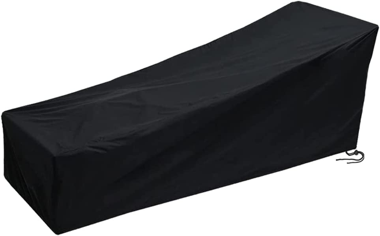 Chaise Lounge Cover Outdoor Waterproof Heavy Duty Lounge Chair Cover with Windproof Elastic Hem Indoor Extra Large Anti-Uv Chaise Lounge Cover Patio Garden Furniture All Season Protection (1) image number 6