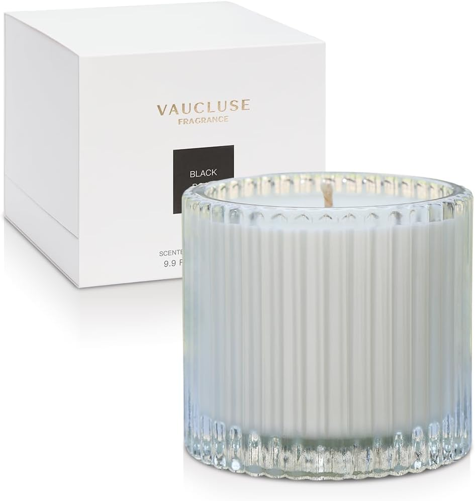 VAUCLUSE Black Rose Scented Candle 280G - Soy Wax Candle with Long-Lasting Floral Fragrance, Relaxing Aromatherapy for Home, Spa & Romantic Nights - Reusable Glass Jar, Clean Burning image number 6
