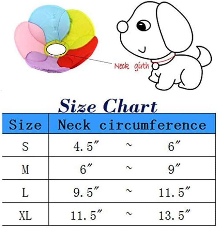 Hotumn Pet E-Collar after Surgery Elizabethan Collars Breathable Recovery Dog Cone Dogs Training Cone Collar Soft Edge for Cats Small Dogs Easy to Clean (Small, Multicolour)