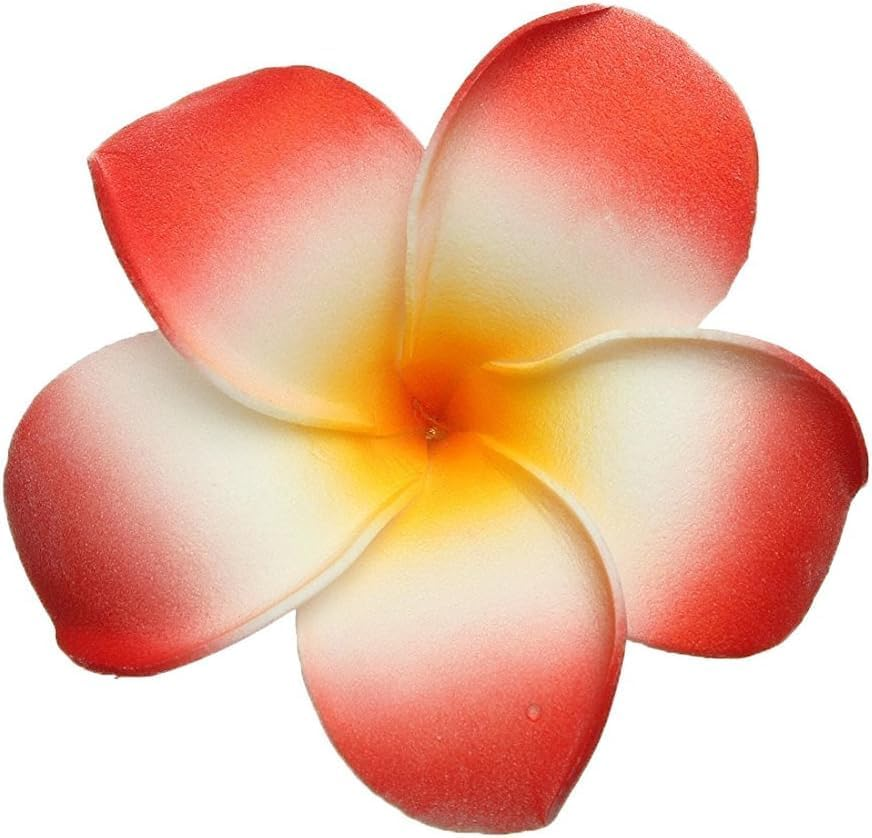 Pack of 10 7 Cm Colourful Women Hawaii Flowers Hair Clip Hair Accessories for Party Beach Bridal Hair Clips image number 3