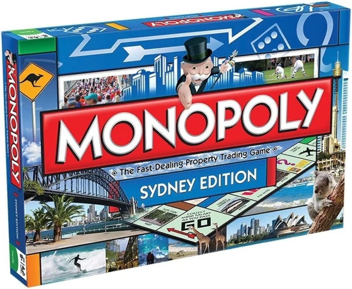 Winning Moves Monopoly Sydney Edition - Popular Board Game Regional Version - Conquer Sydney with Your Family & Friends! - 2-6 Players Aged 8+