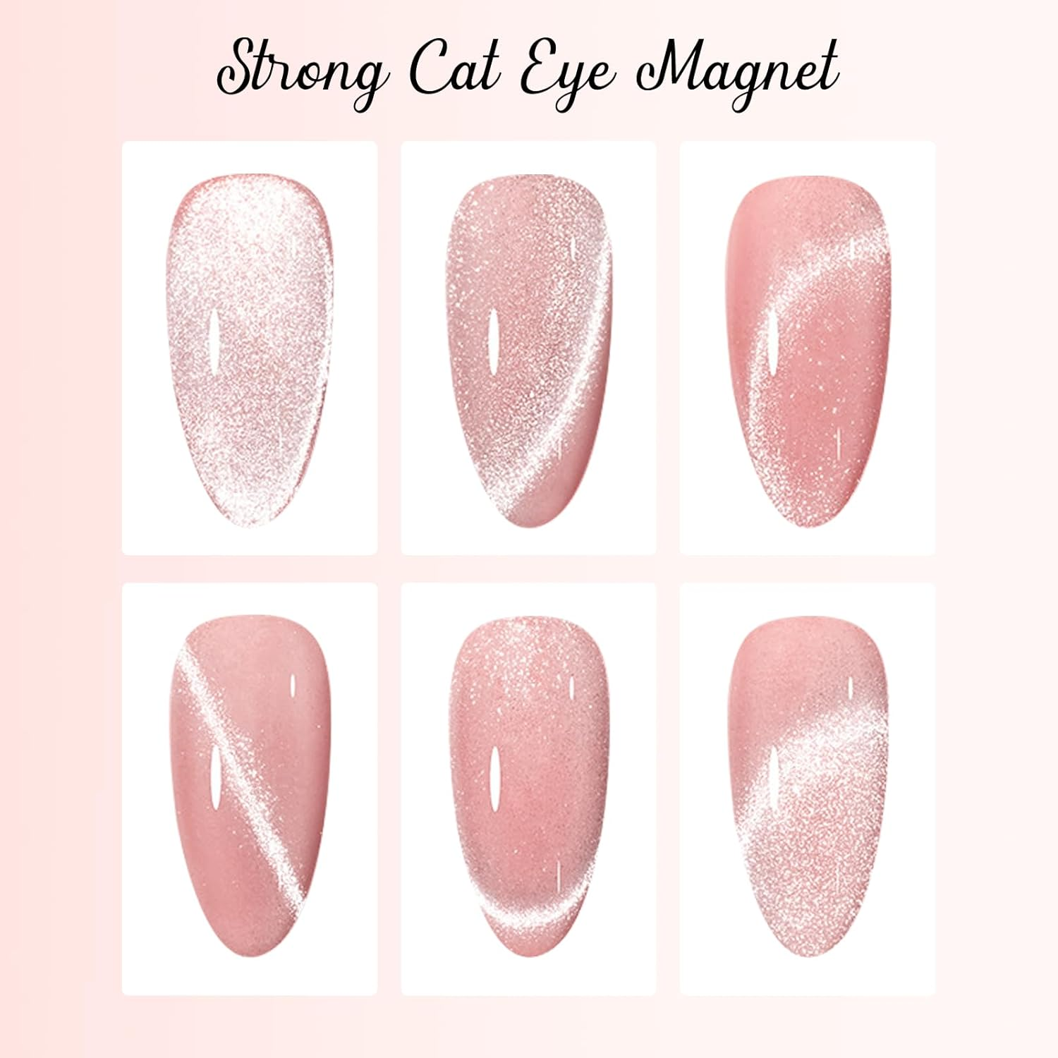 C12Rtive Cat Eye Magnet Tool,Professional Double-Ended Hexagon Strong Nail Magnet Stick for Cat Eye Gel Nail Polish,Suitable for Personal DIY, Nail Studio or Nail Salon(Pink), Long - Silver image number 7