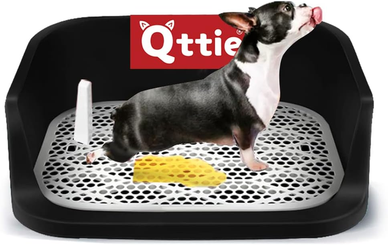 Dog Potty Toilet, Pet Indoor Outdoor Dog Training Toilet, Portable Potty Trainer, 20" X 16" Dogs Potty Training Pads Holder for Small and Medium Dogs (Black)