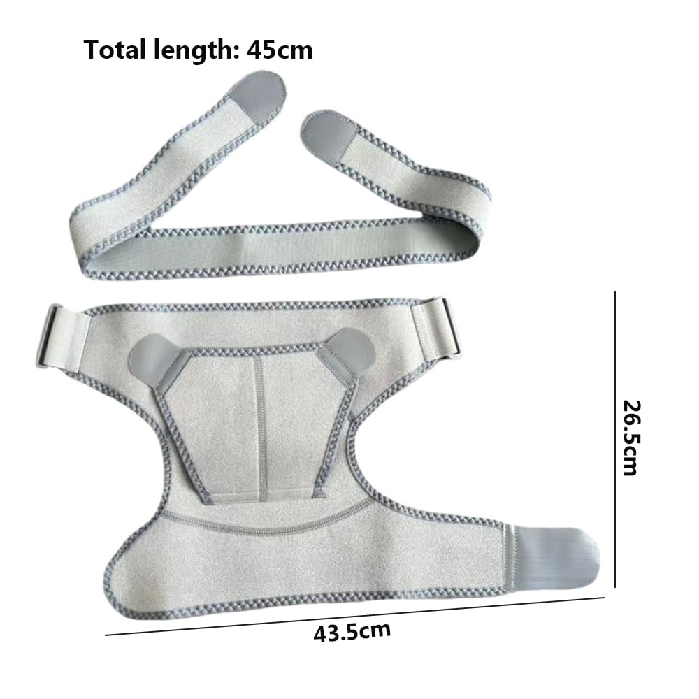 Adjustable Shoulder Brace for Men & Women, Breathable Neoprene Rotator Cuff Support with Compression Wrap, Relief for Shoulder Pain, Strains & Dislocation (Grey) image number 1