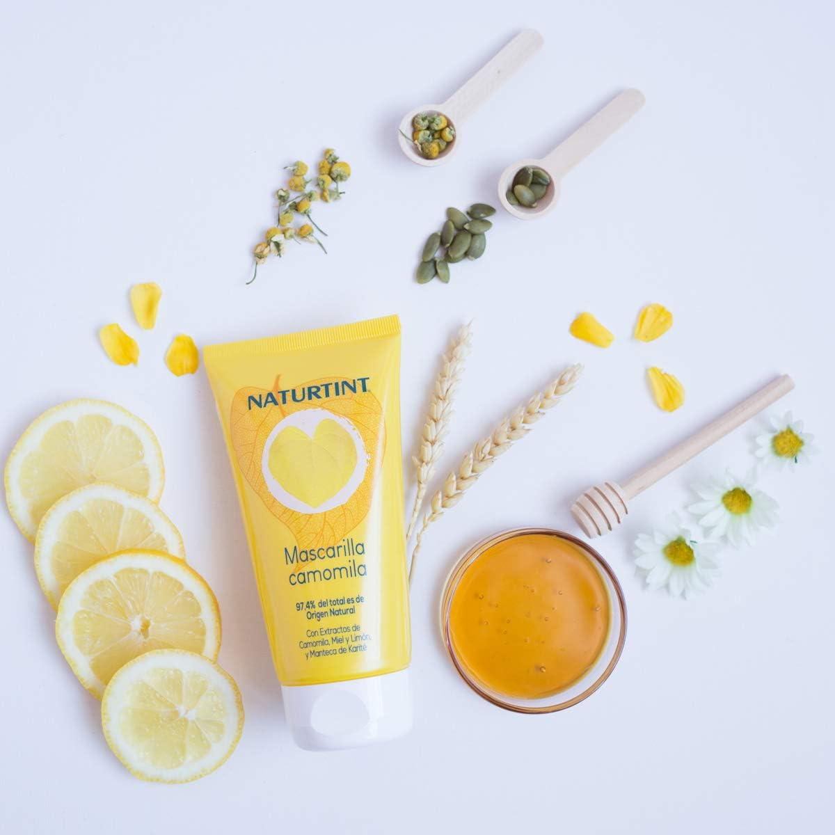 Naturtint Chamomile Mask Moisturising and Shiny Intensive Golden Reflections 97.4% Natural Ingredients Chamomile, Honey and Lemon 150Ml image number 6