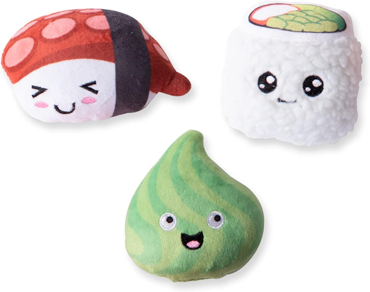 Fringe Studio Plush Dog Toy Set, FAIR Foods, 3 Piece Set, Petshop Collection (289505) - Multicolor/Assorted image number 4