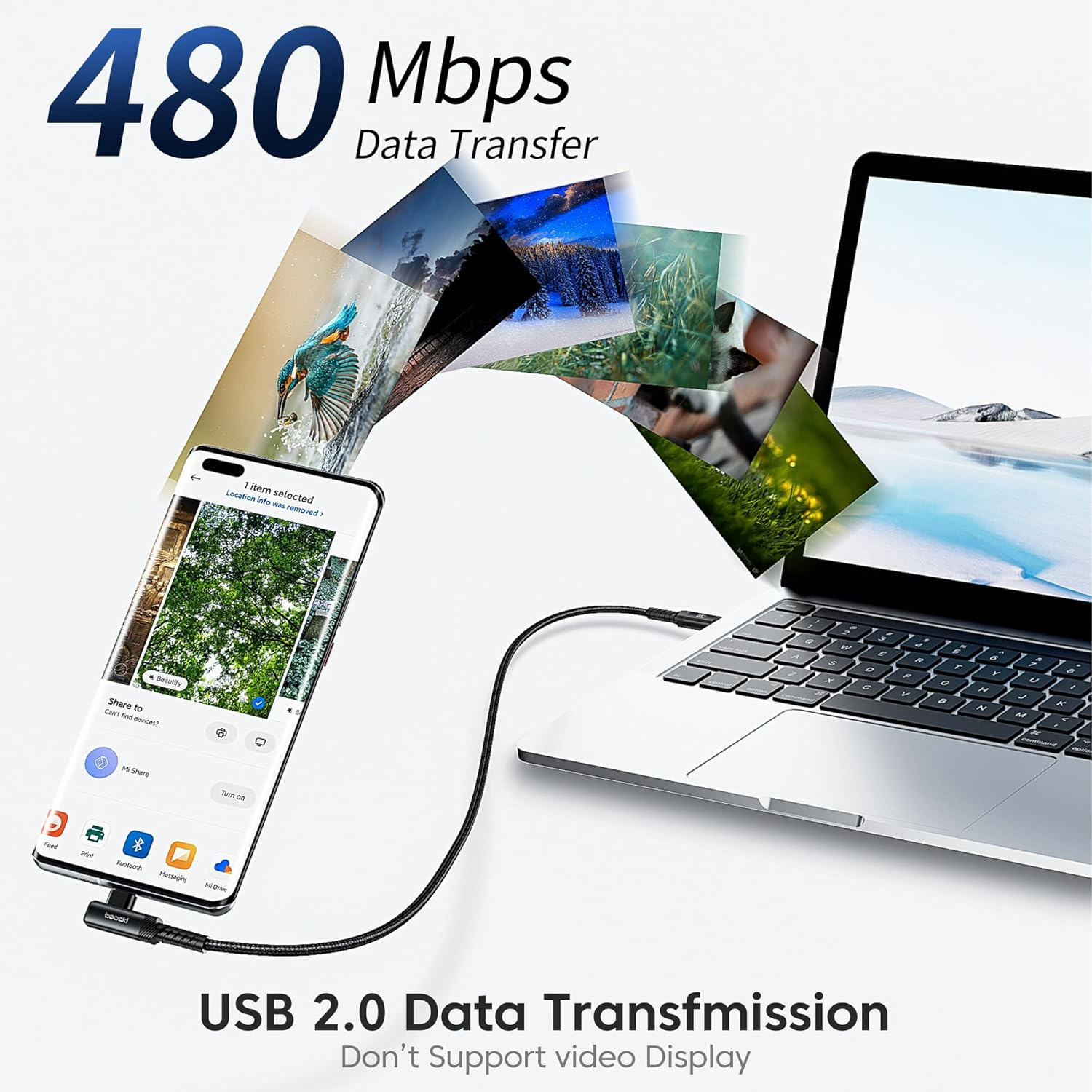 USB C to USB C Cable (2M, 2Pack), 60W Fast Charging Cable with Right Angle Connector, Compatible with Iphone 17 16 15 Pro plus Pro Max Air, Macbook Air, Galaxy S23 Ultra/S22/Note 20 Black image number 4