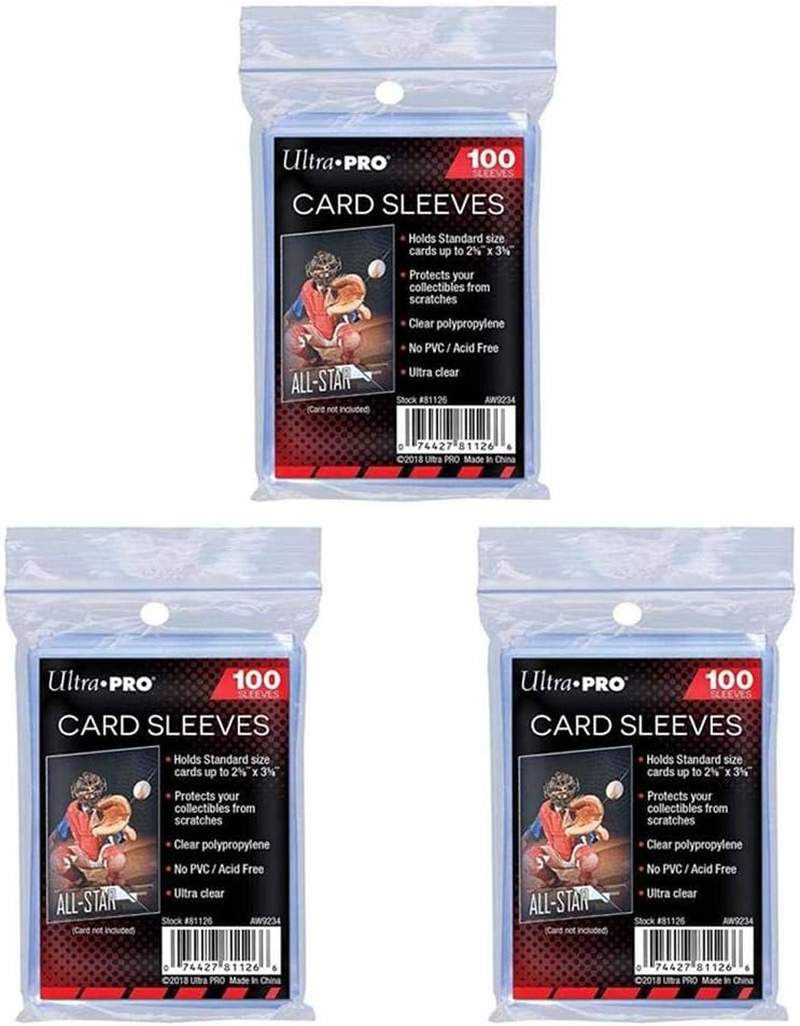 Ultra Pro Standard Regular Soft Pack of 300 Penny Card Sleeves for Trading Cards Such as Pokemon Magic Sports Cards Standard Size, Transparent