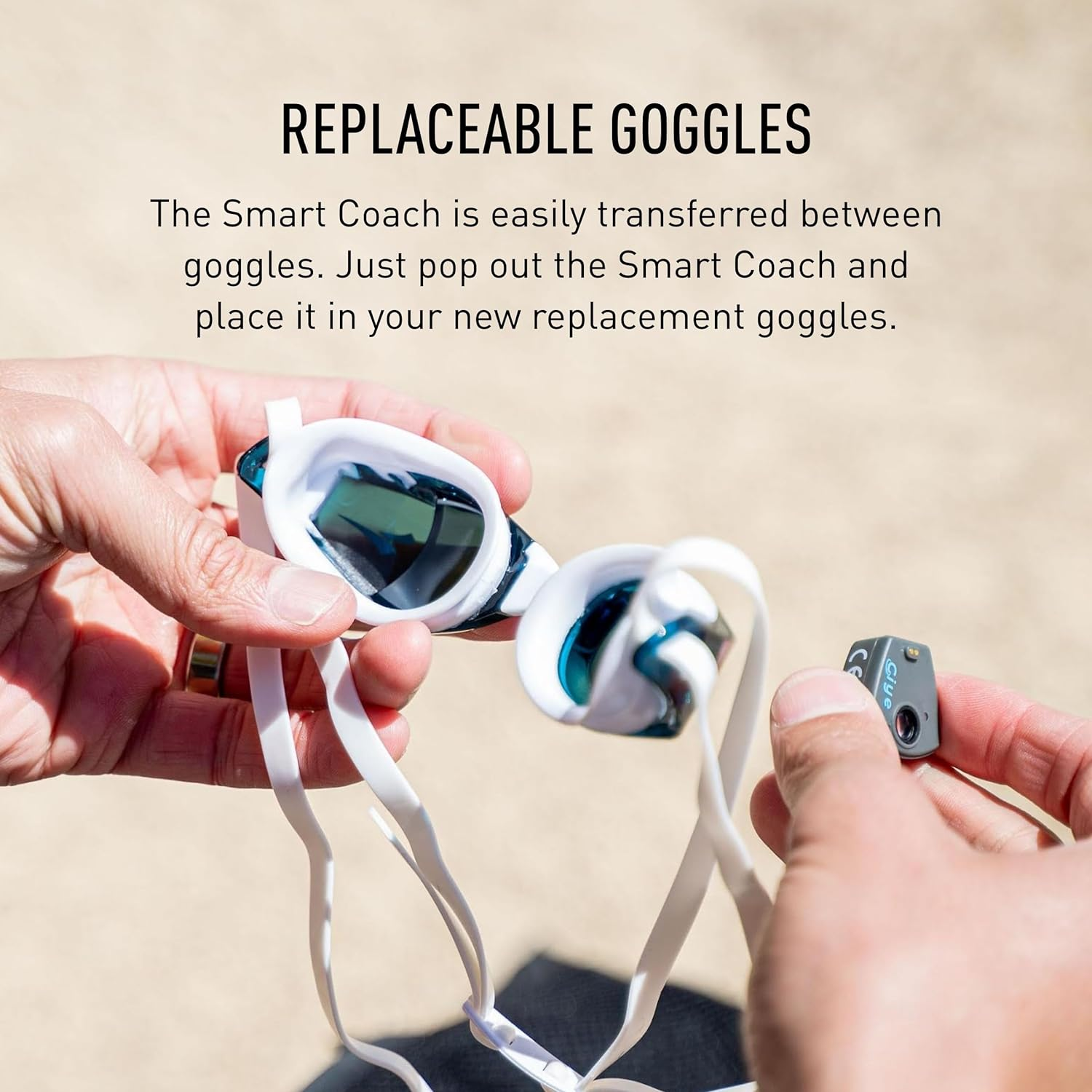 FINIS Smart Goggle Kit W/Smart Coach Display - Tracks Laps, Splits & Stroke Rate - Unisex Swim Fitness Tracker image number 5