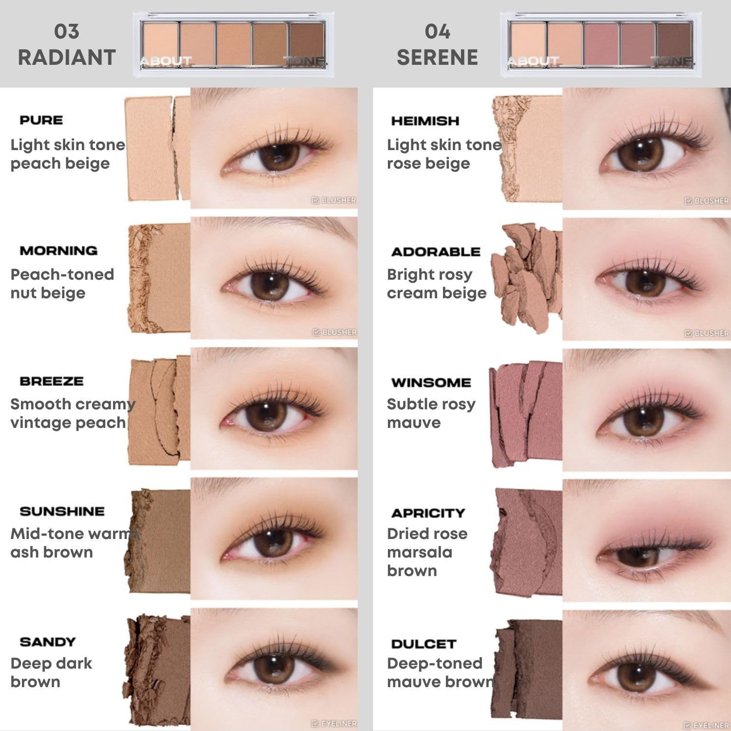 ABOUT TONE Return to Basic Shadow Palette (07 PINK MOMENT, Pack of 1) image number 6