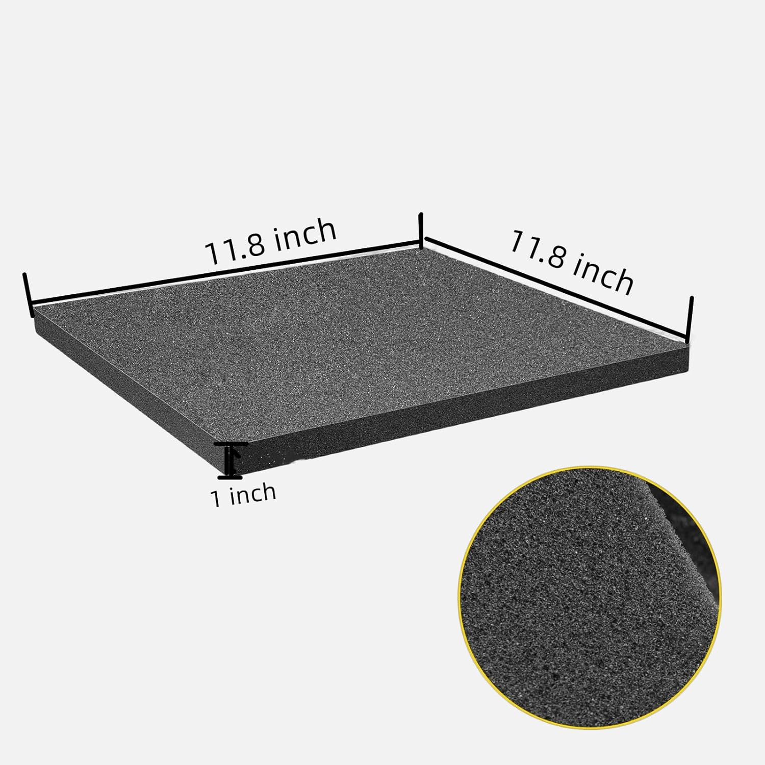 Set of 4 Polyethylene Foam Pads for Packing, Customizable Insert Pick and Pluck, Pre Cubed Sheet for Toolbox Camera Storage, 11.8 X 11.8 X 1 Inch image number 1