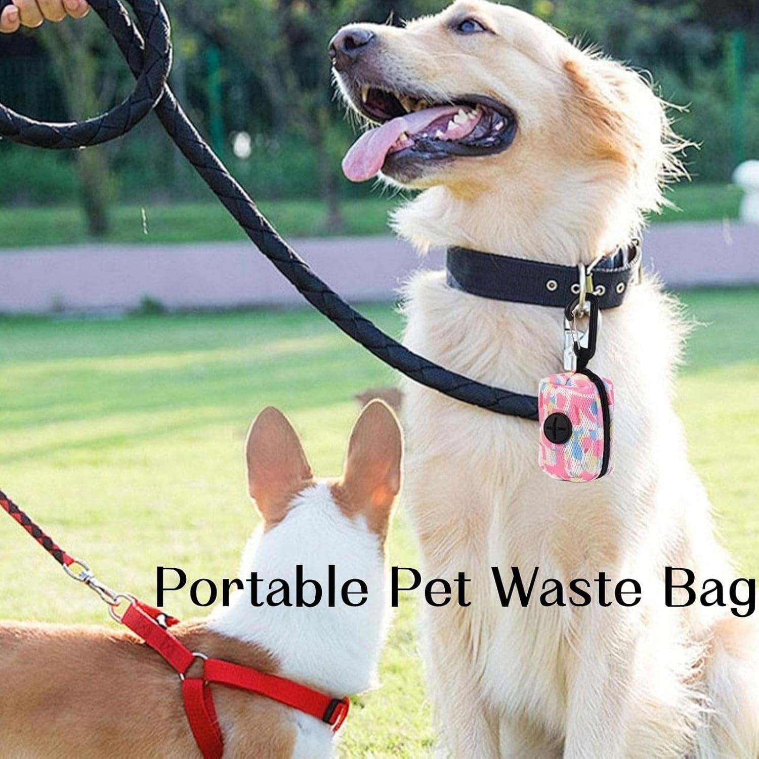 Dog Poop Bag Holder, Lightweight & Durable Pet Waste Dispenser with Carabiner and Zipper Closure for Easy Outdoor Clean-Up image number 5