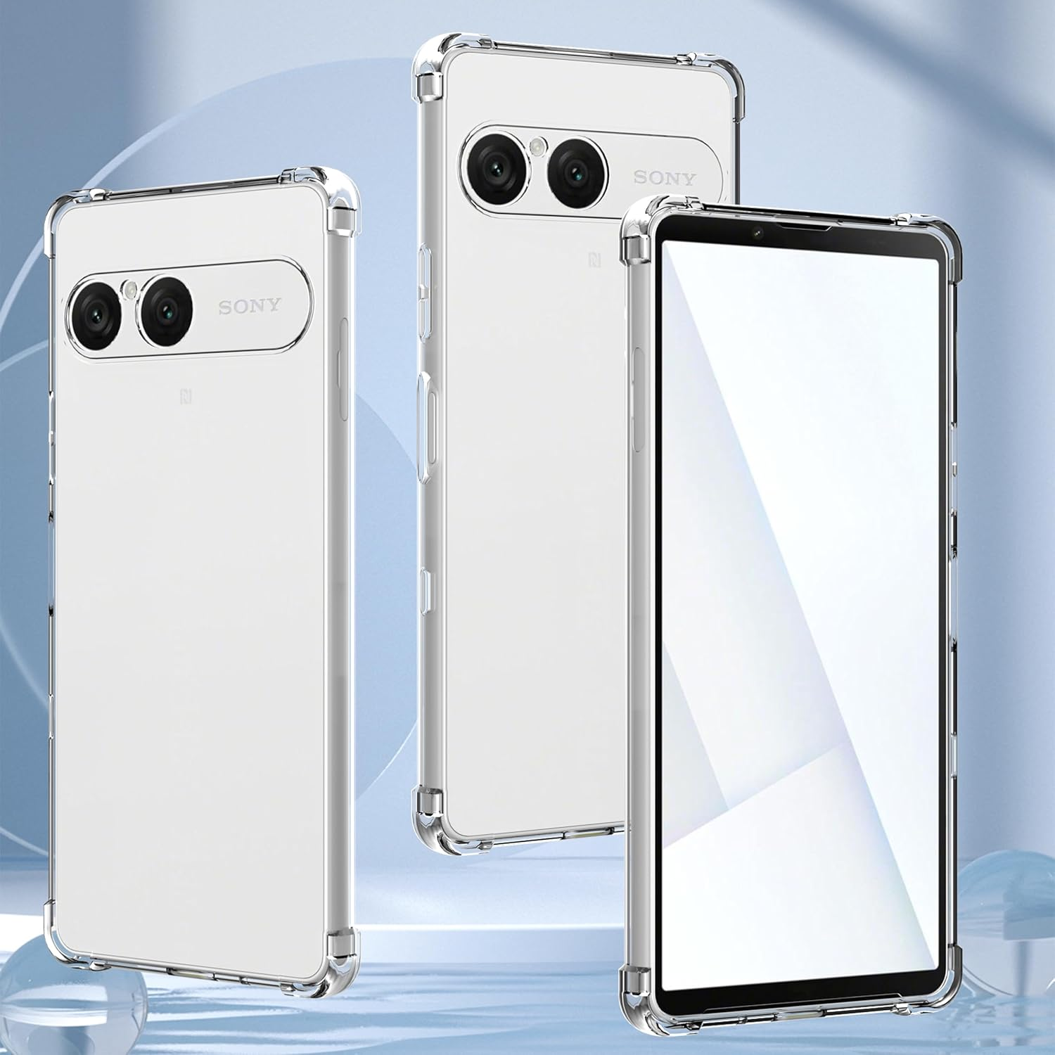 Anoowkoa Case for Sony Xperia 10 VII with 2 Pack Screen Protectors, TPU and PC Hybrid Acrylic Slim Phone Case,Never Yellow Ultra Clear Crystal Protective Hard Back Cover,Shockproof Case image number 6