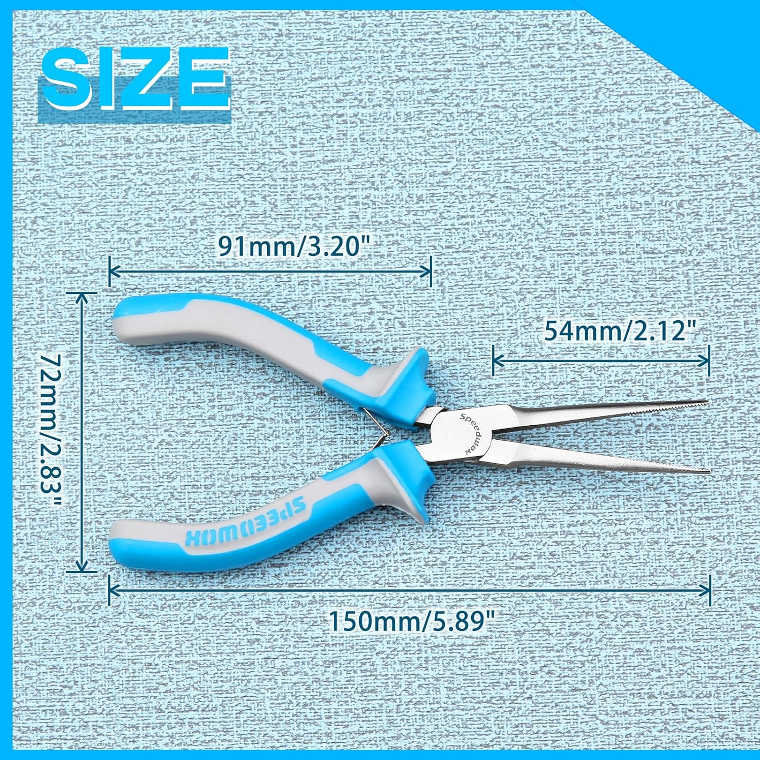 SPEEDWOX Fine Tips Needle Nose Pliers for Jewelry Making Long Nose Fishing Pliers with Serrated Jaw Thin Needle Nose Pliers Long Needle Nose Pliers for Wire Looping Bending Beading