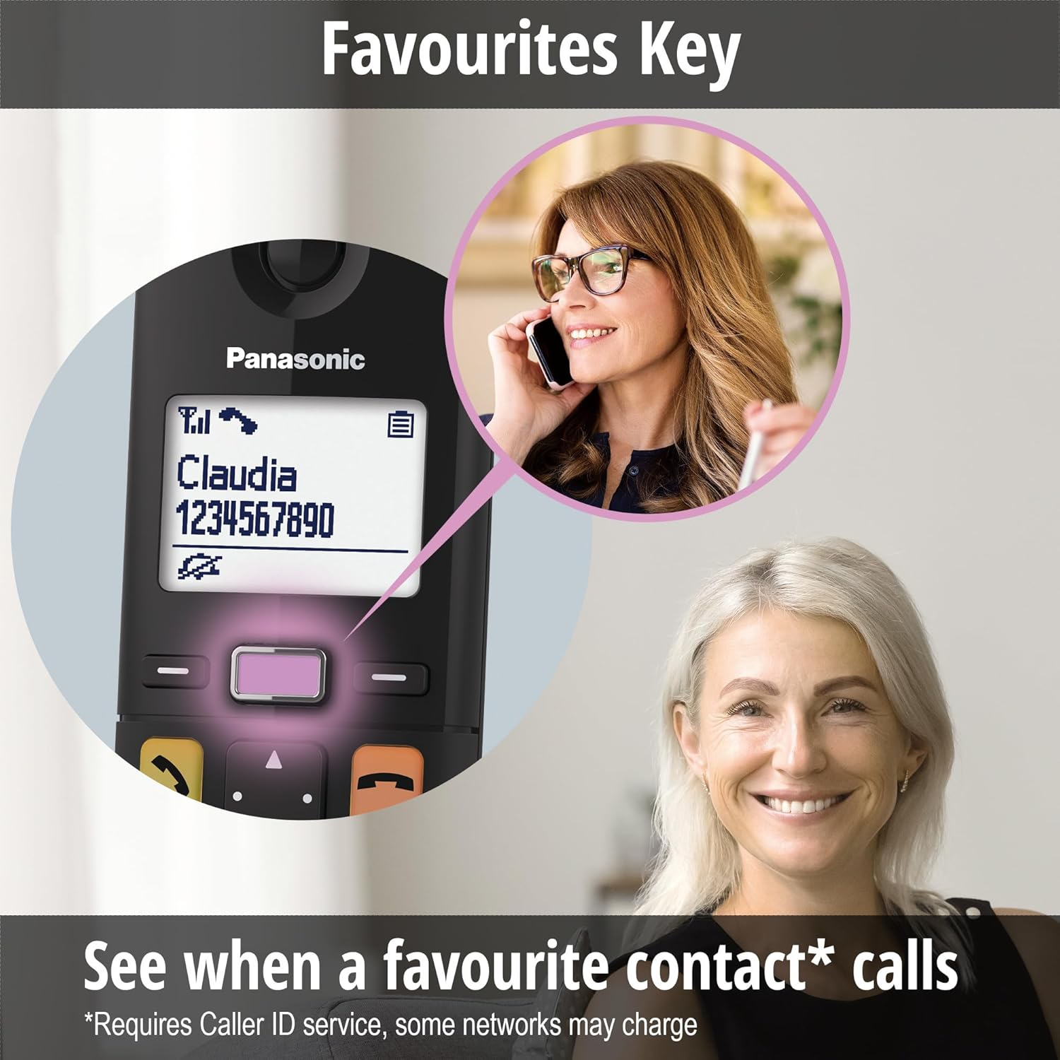 Panasonic Digital Cordless Phone with Answering Machine, Large Buttons, Hearing Aid Compatibility, Black, (KX-TGU120AZB) image number 1