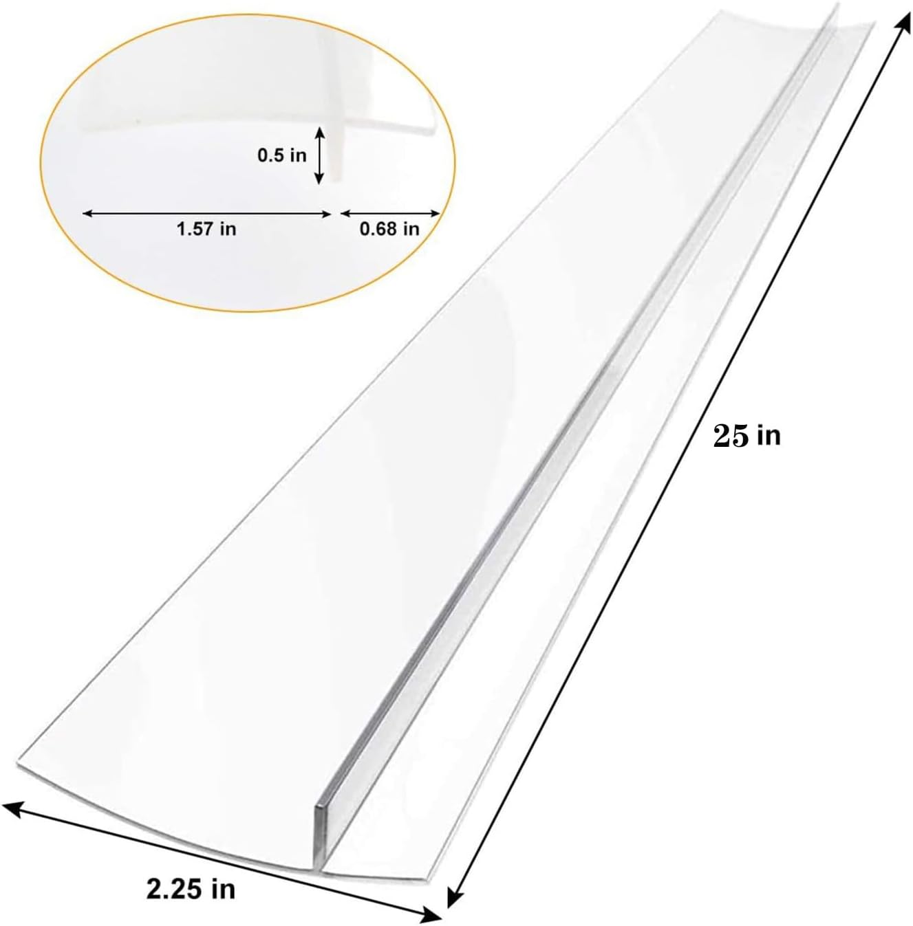 FL-WITHYOU 2 Pack Flexible Kitchen Stove Gap Covers, Silicone Gap Fillers between Counter and Stovetop, Oven, Washer, Dryer, Easy to Wipe (White, 64Cm) image number 5