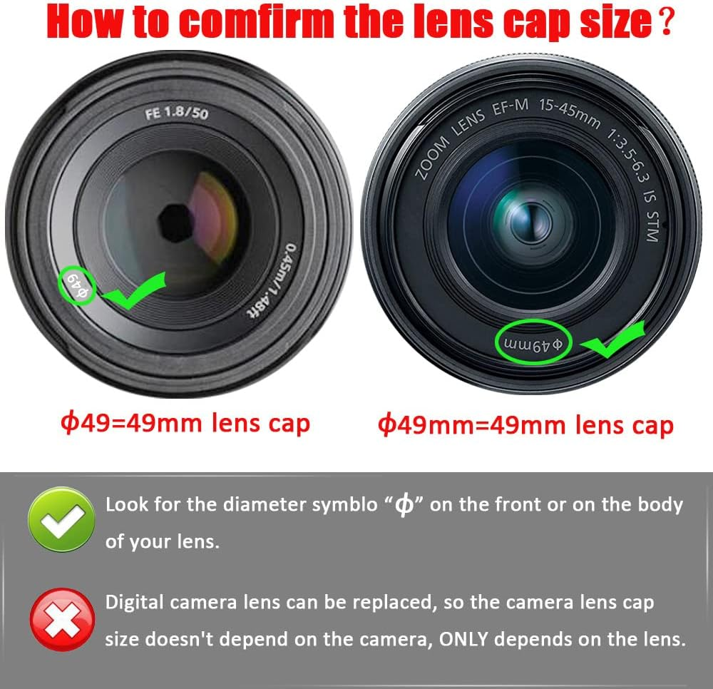 49Mm HD UV Filter for EF-M 15-45Mm Is STM/EF-S 35Mm F/2.8 Is STM/EF 50Mm F/1.8 STM Lens for M6 M50 M100 Camera, 49Mm UV Filter for E-Mount FE 50Mm F/1.8 Lens for Sony Alpha A7R Ⅳ Ⅲ-1 Packs