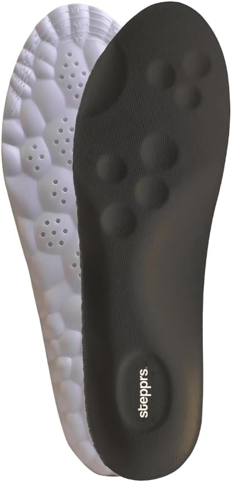 Original Stepprs Comfort Shoe Insoles for Men Women Adjustable Size 4D Memory Foam Cloud Soles Arch Support Improved Posture (Black, US Men 8-13.5) image number 3