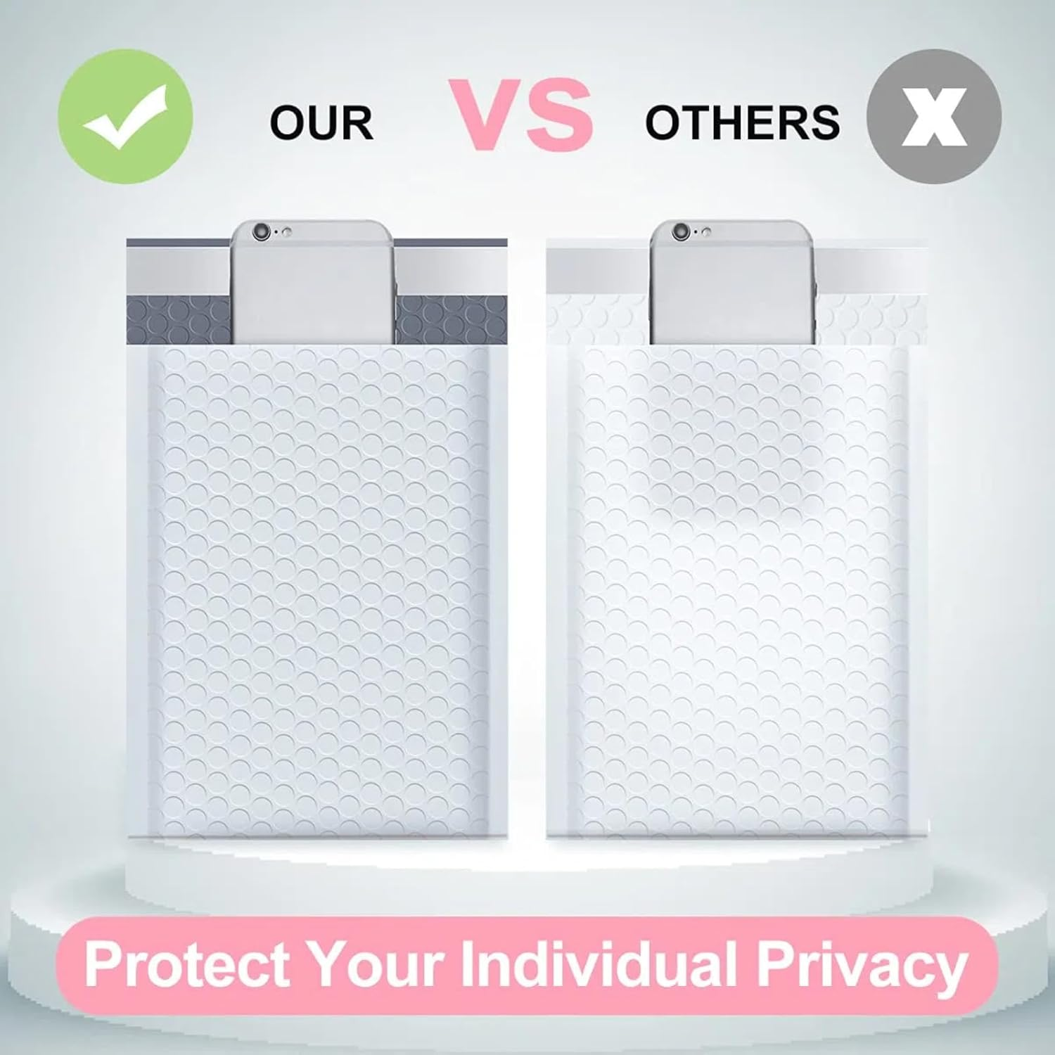 MILIOG Bubble Mailers 5X8 Inch White 25 Pack | Waterproof Padded Envelopes | Self Seal Adhesive, Tear-Resistant | Small Business Mailing Packages for Jewelry, Makeup, Accessories image number 5