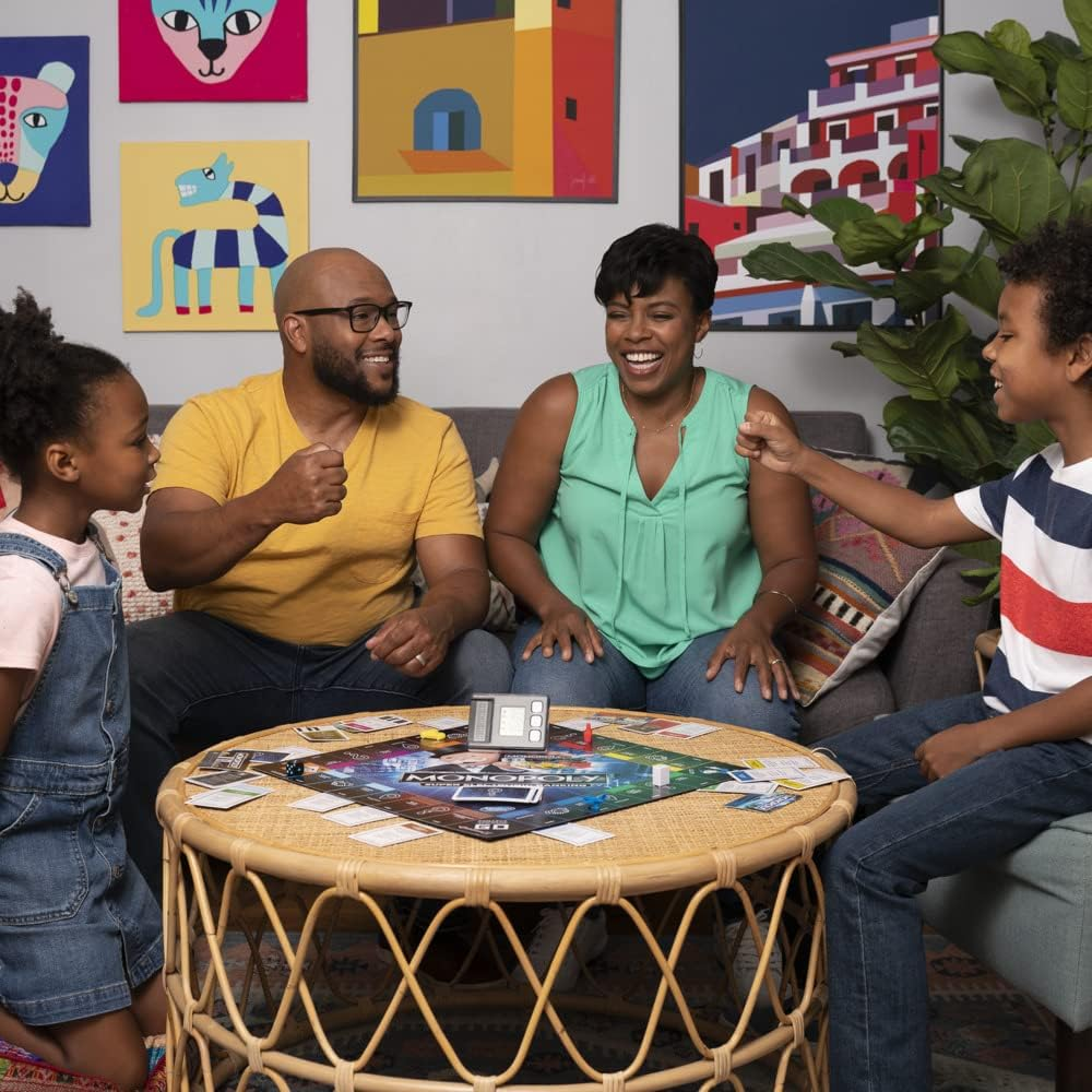 Monopoly Ultimate Rewards Board Game; Electronic Banking Unit; Choose Your Rewards; Cashless Gameplay; Tap Technology; for Ages 8 and Up image number 5