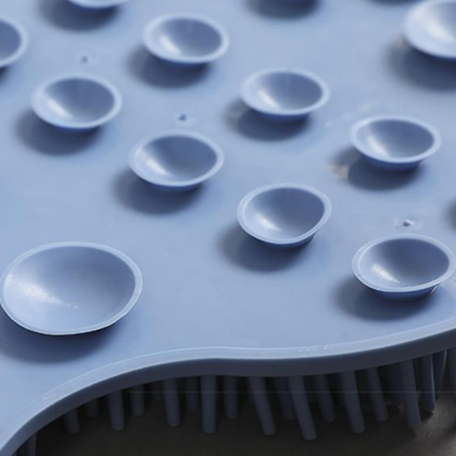 Suction Cup Foot Scrubbers | Silicone Foot Mat Shower Back Scrubber | Suction Cup Non-Slip Washer Scrub Pad Massage Tools for Dead Skin Heel Body Back Cleaning Tub Dorm Apartment - Blue image number 2