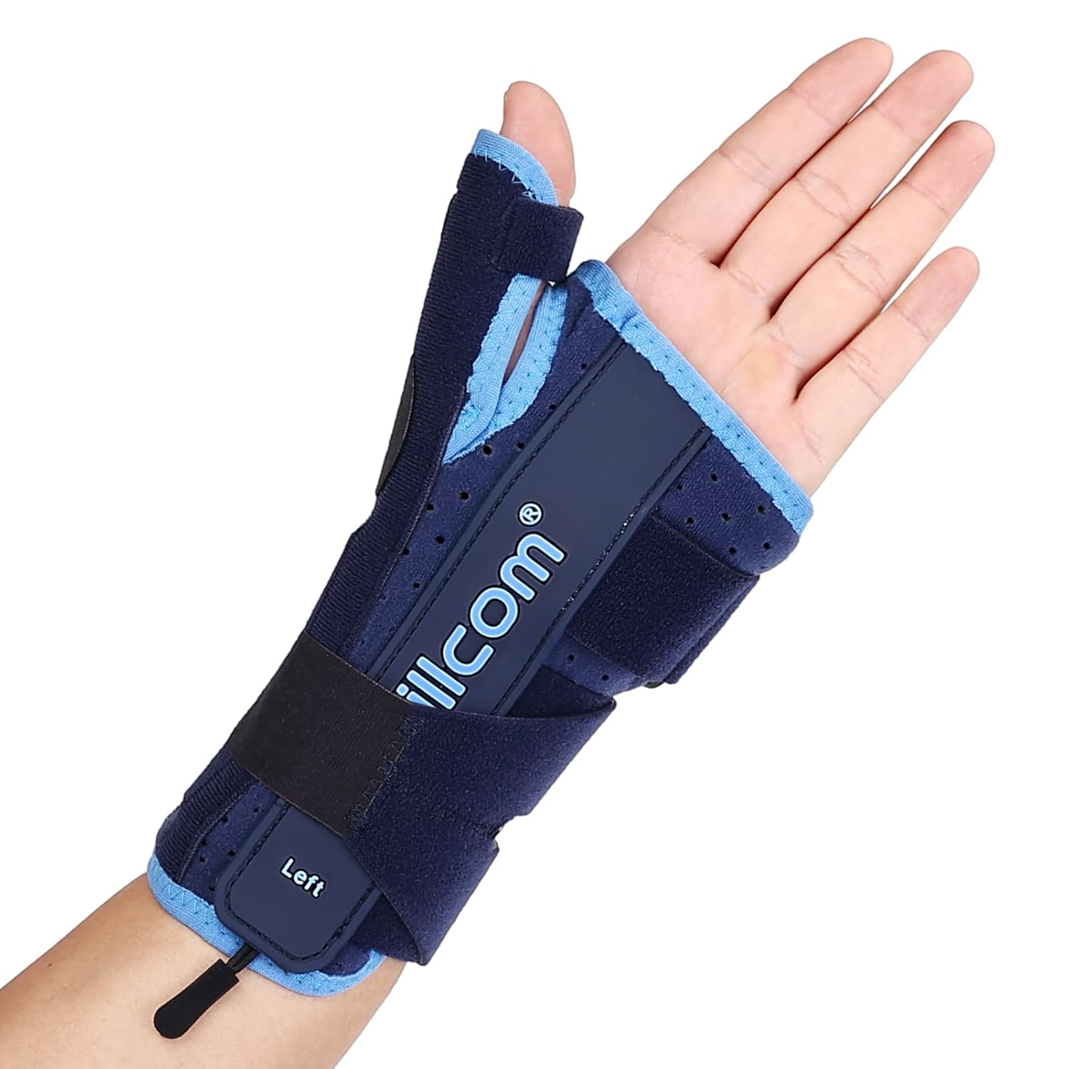 Willcom Night Wrist Brace and Thumb Spica Splint Stabilizer-Breathable Lightweight-Support for De Quervains Tenosynovitis, Arthritis(Right Hand-M,6.75-9.5 Inch)