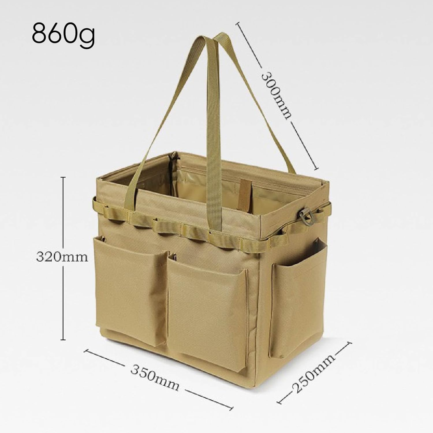 Garden Tote, Picnic Bag Large Capacity Multi Pocket Outdoor Storage Tote Bag, Waterproof Gardening & Camping Tool Kits Holder, Portable & Foldable Garden Tool Organizer image number 1