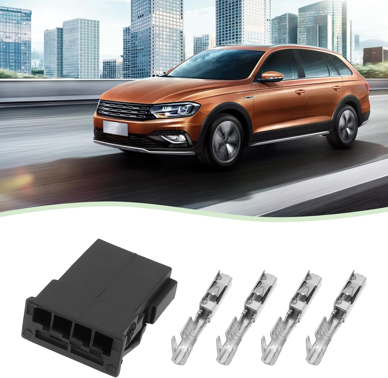 Emsea 2PCS 4-Pin Automotive MQS Sensor Plug Harness Connector Compatible with BMW OE 8377234 968813-1 with Terminals 16.7X12.3Mm Automotive Electrical Sensor Harness Plug image number 4