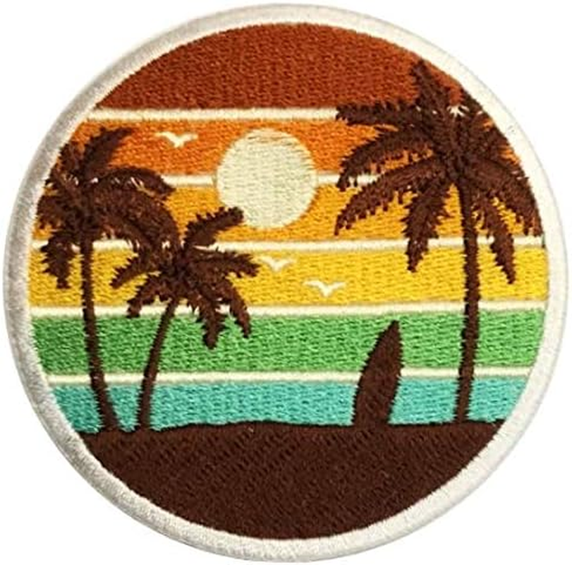 Patchclub Mountain and River Adventure Outdoor Patch, 2 Inches - Colorful Embroidered Cool Iron On/Sew on Patches - Blue, Green, White image number 6