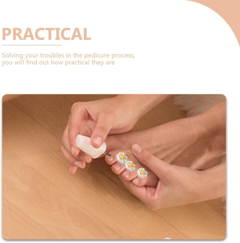 FOMIYES Silicone Toe Splitter - 8Pcs Soft Gel Toe Separators for Pedicure and Nail Art Reusable and Washable Cute Design for Comfortable Toenail Trimming image number 6