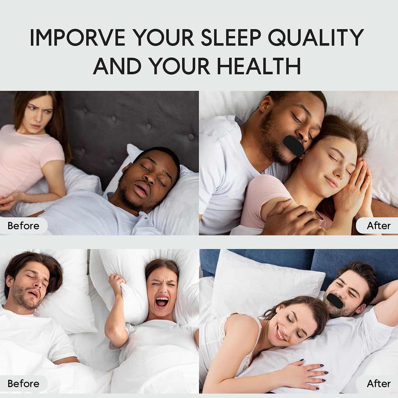 Mouth Tape for Sleeping 50 Pack &ndash; anti Snoring Sleep Strips for Better Sleep, Clear Breathing & Snore Reduction, Hypoallergenic Mouth Tape | Aussie Brand Cozyaus image number 2