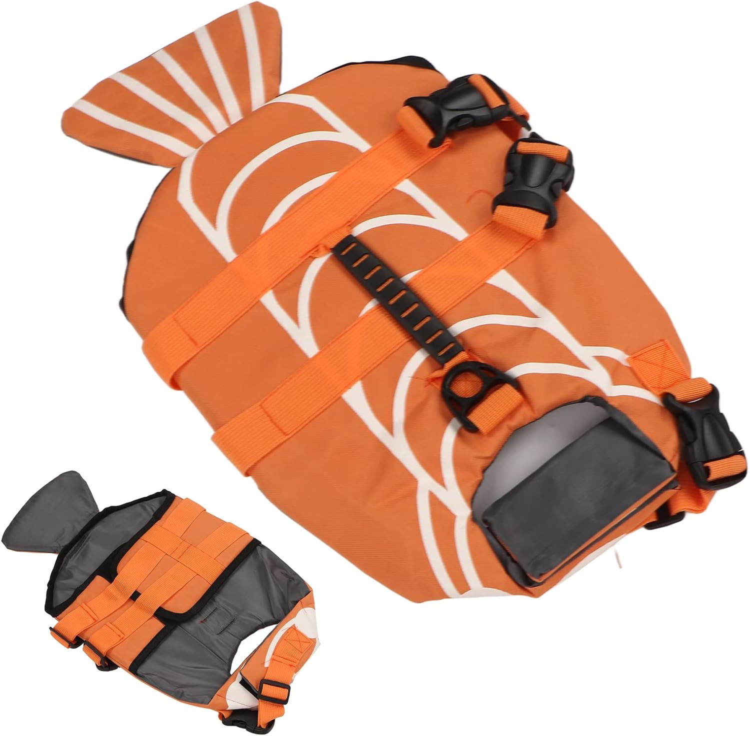 Dog Life Preserver, Adjustable Ergonomics Safe Dog Floatation Swimming Vest, Dog Life Jacket Swimsuit with Adjustable Waistband for Water Safety at the Pool, Beach, Boating(S)