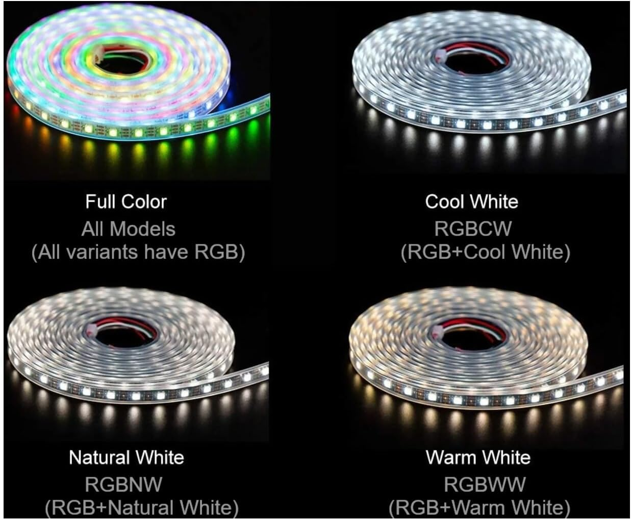 Techzire LED Strip, RGBCW SK6812, 60 Leds/M, 5V, IP30 Bare PCB, Black PCB, 5M, Quality BTF, Rgb+Cool White, NO Controller, Similar to WS2812B, Individually Addressable Leds image number 2