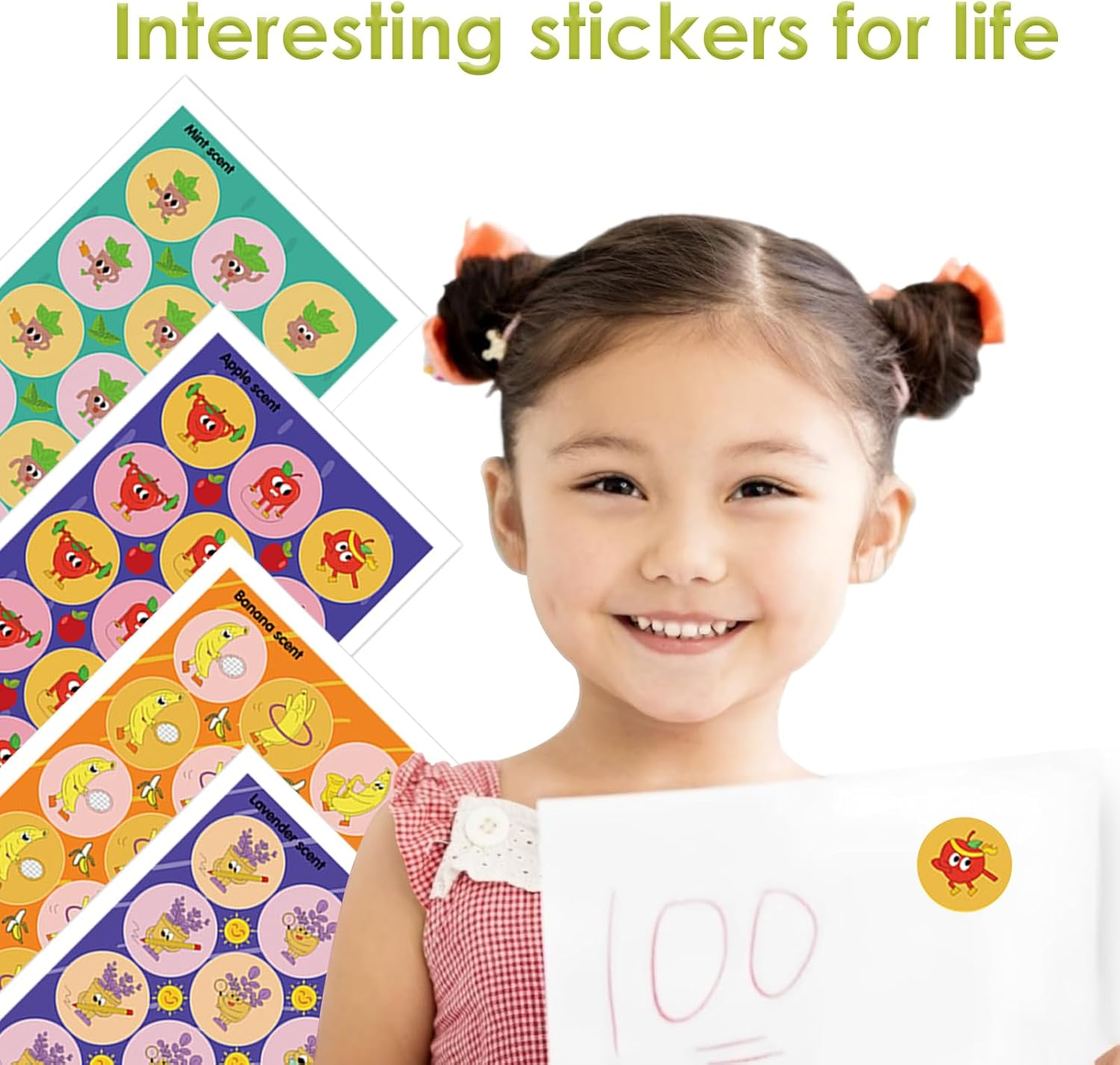 Weidllys Scratch and Sniff Stickers, 540 Pieces Fruits and Plants Smelly Stickers, 9 Different Scents, 36 Sheets, Reward Motivate Stickers for Kids, Teachers, Parents,Party Favor, Gifts image number 3