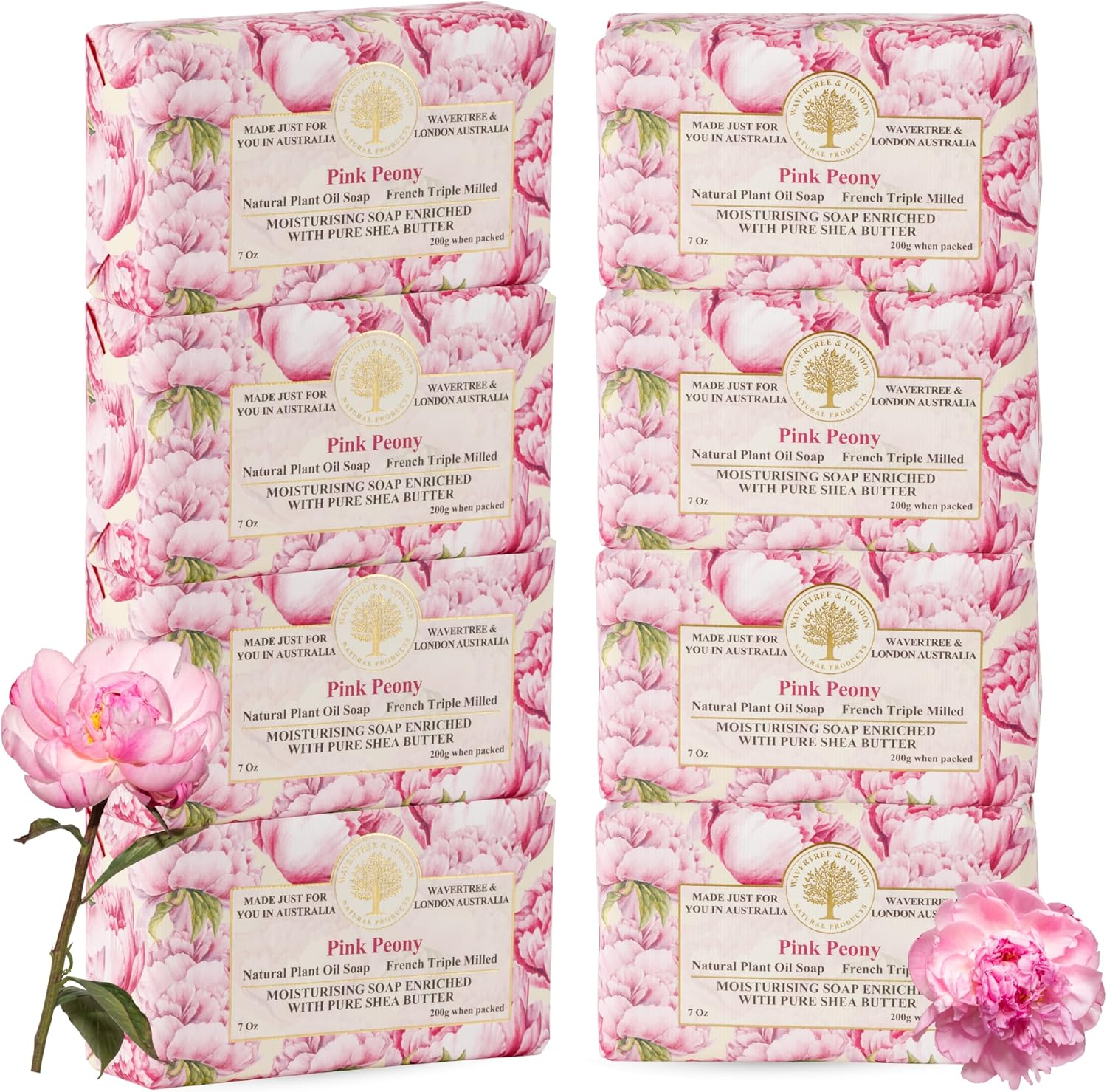 Wavertree and London Pink Peony Soap Bar 200 G image number 2