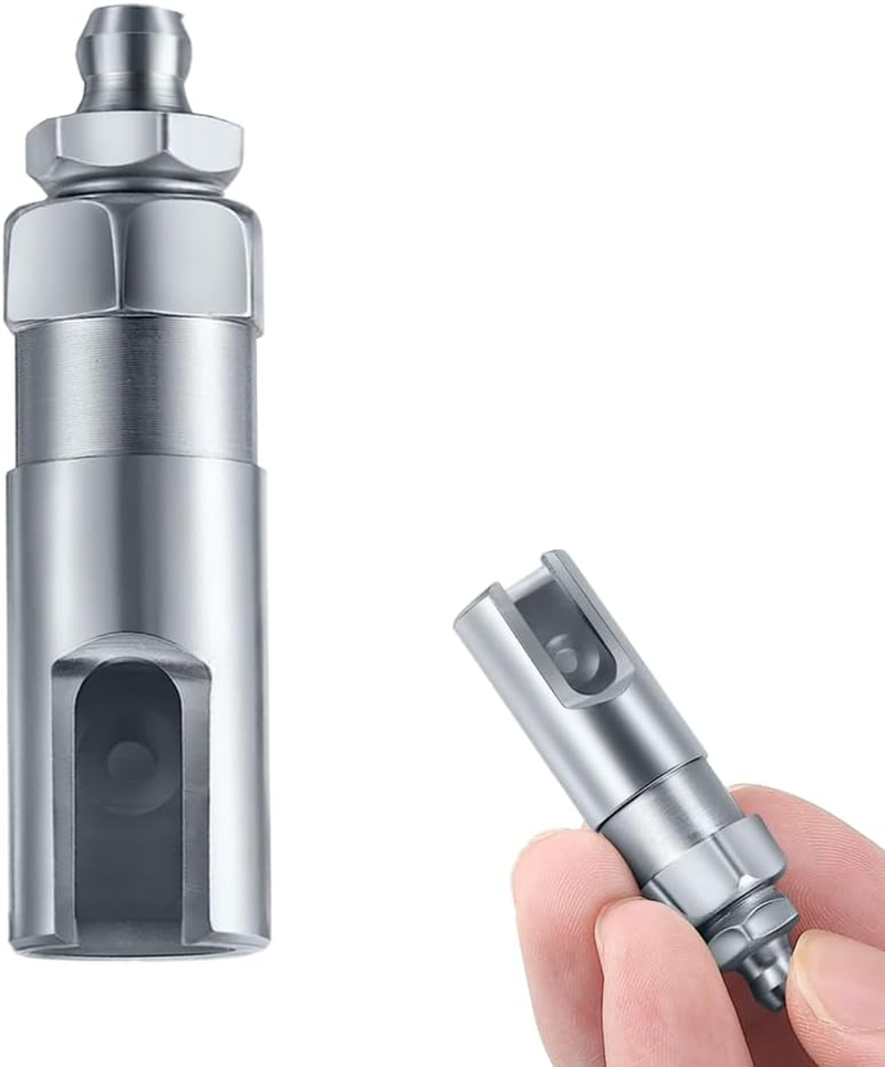 1 PCS Grease Gun Coupler Strong Grease Coupler Grease Gun Tip Push on Slotted Right Angle 90 Degree Grease Coupler with 1/8 Inch NPT Threads for Farm Truck Auto Industrial Use image number 6
