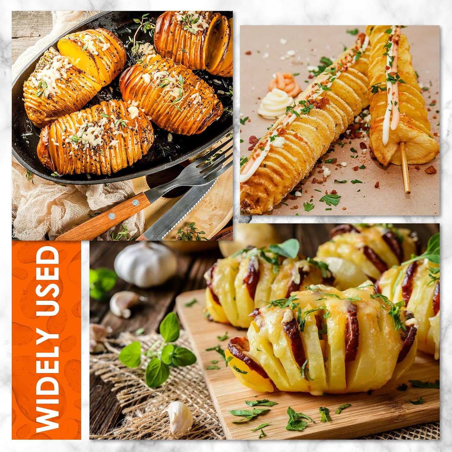 Twisted Potato Slicer Manual Spiral Potato Cutter Stainless Steel Tornado Potatoes Spiral Cutter Manual Spiral French Fries Cucumbers Carrots DIY BBQ Slicer (Silver) image number 6