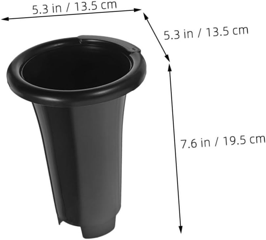 10Pcs Black Plastic Nursery Pots Thickened Large Plant Propagator Pots for Orchids Indoor Outdoor Gardening image number 1
