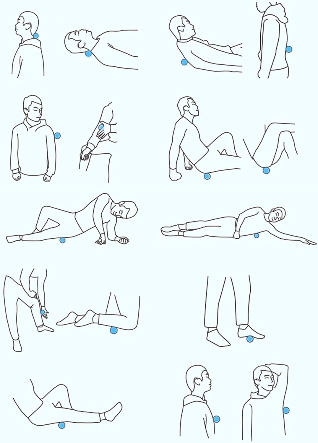 Wayfurr Massage Ball Set &ndash; 2 Pack Smooth Lacrosse Ball & Spiky Massage Ball for Myofascial Release, Deep Tissue Massage, Plantar Fasciitis Relief image number 5