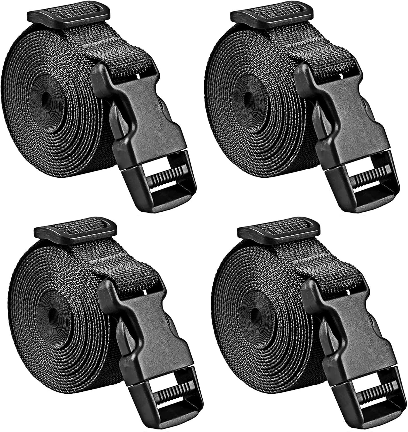 Utility Strap,Heavy Duty Secure Straps for Outdoor Sports, Backpacking, Sleeping Bag Compression, Luggage, Bundling, with MOLLE Gear Quick Release Buckle 4 Pcs image number 3