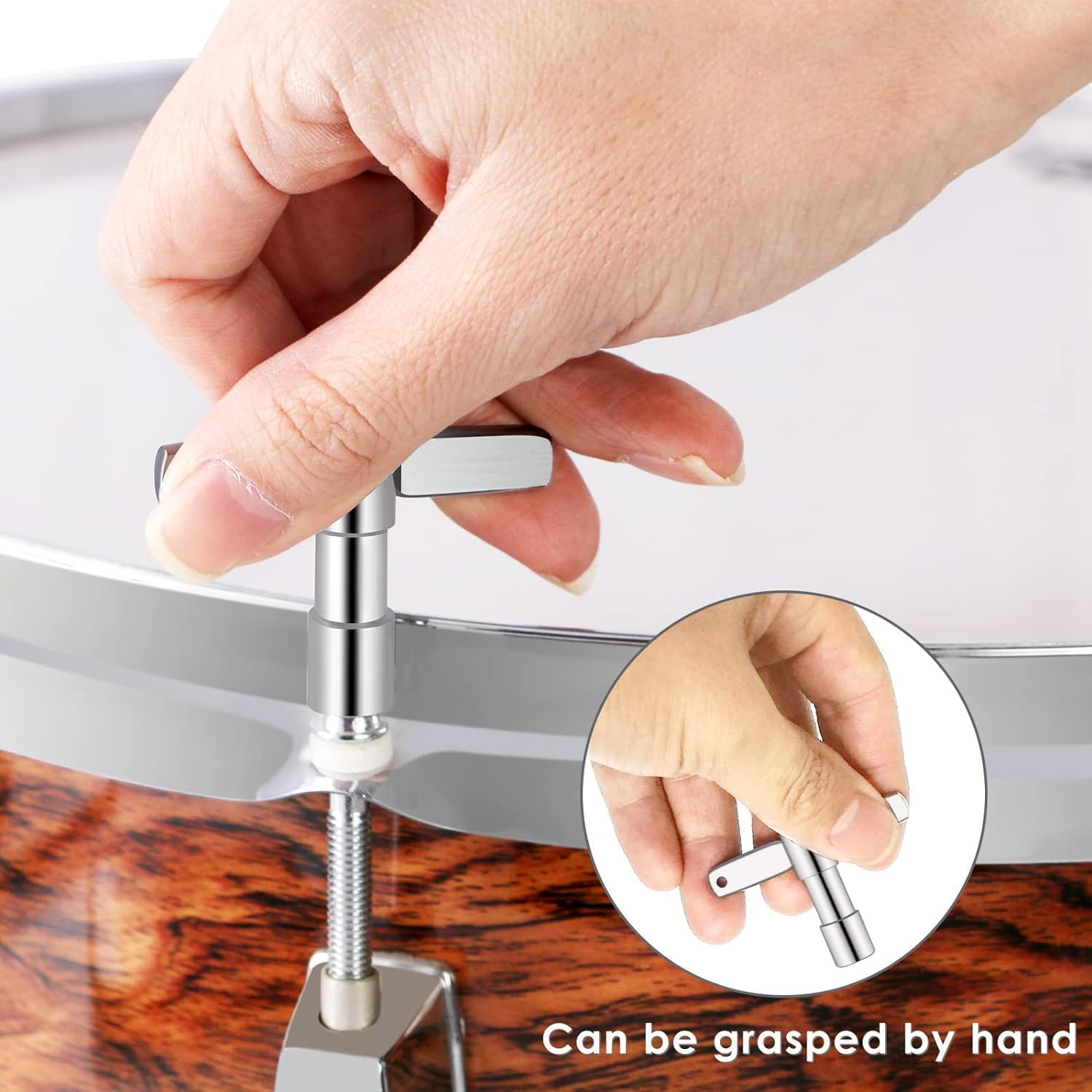 Drum Keys, 3-Pack Drum Tuning Key with Continuous Standard Motion Speed Key, Universal Drum Key Keychain Tuner Percussion Hardware Tool, Sturdy Drum Key Turner Fit for Drum Kit Drum Key Set image number 3