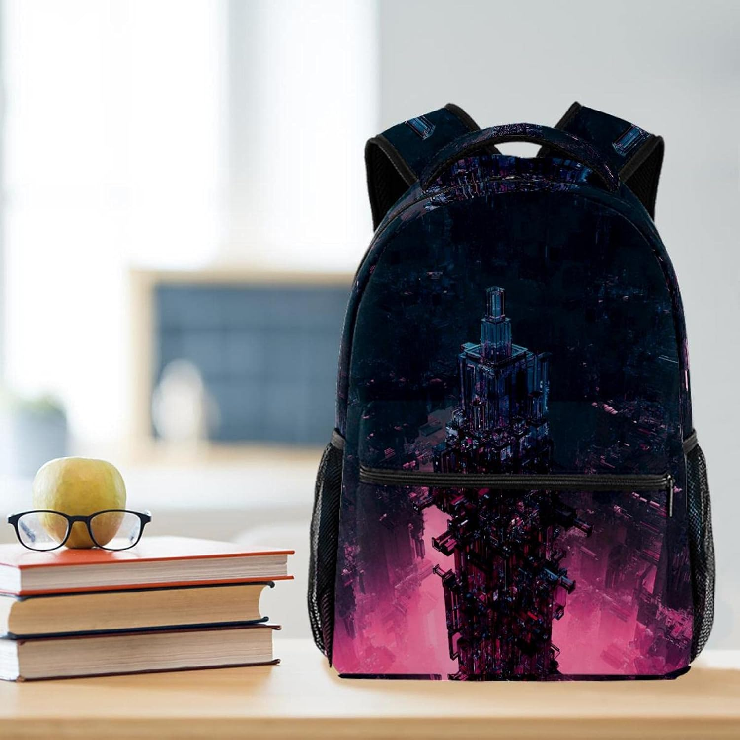 Science Fiction City Backpack Students Shoulder Bags Travel Bag College School Tote Backpacks